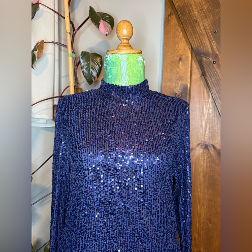 Sequence Blue Long Sleeve Dress - Picture 3 of 5